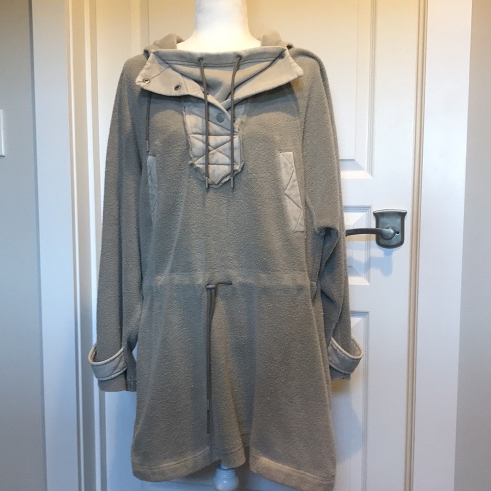 Free People Sadie Surplus Knit Jacket XS in Stone
